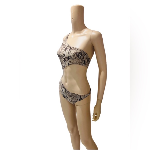 Nwt Gucci Tom ford ss 2000 one shoulder cut out python print swimsuit XS - Picture 9 of 11